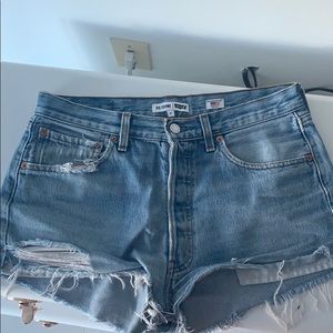 Re/done light wash denim size 27